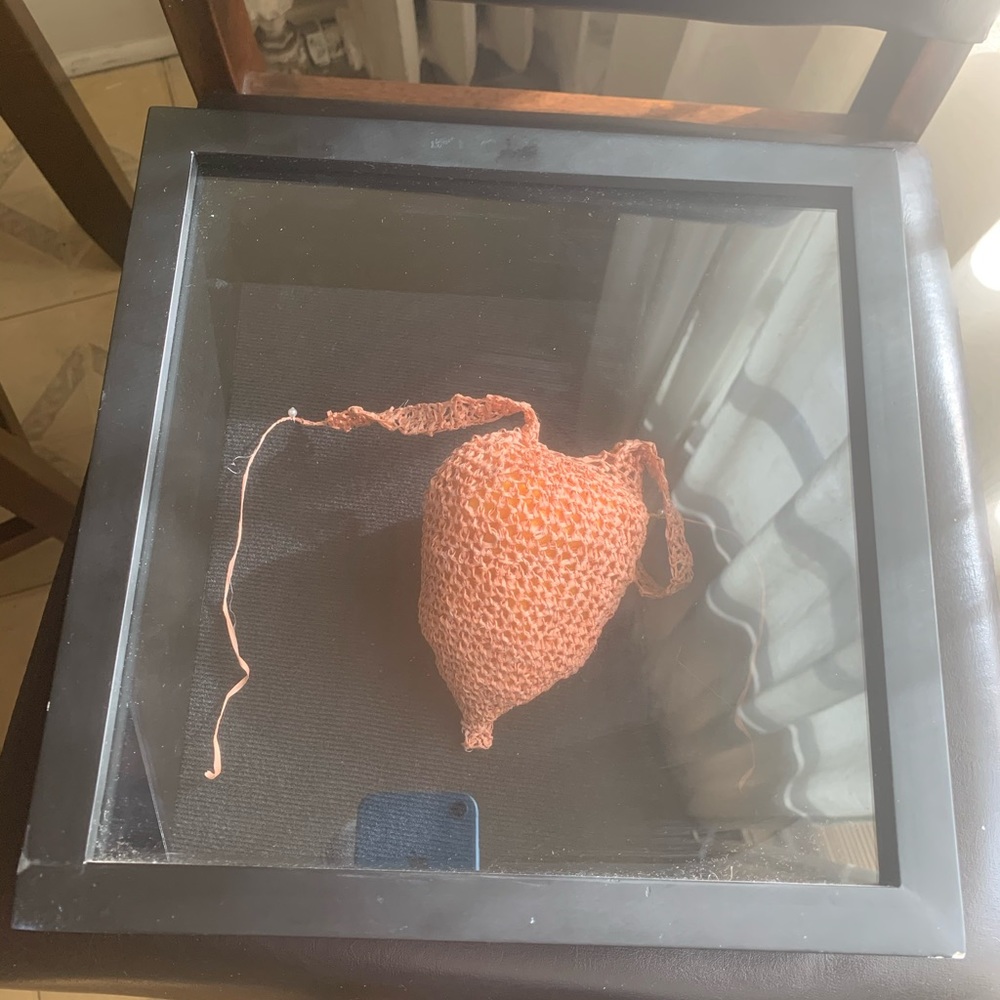 Knitted Uterus (framed)